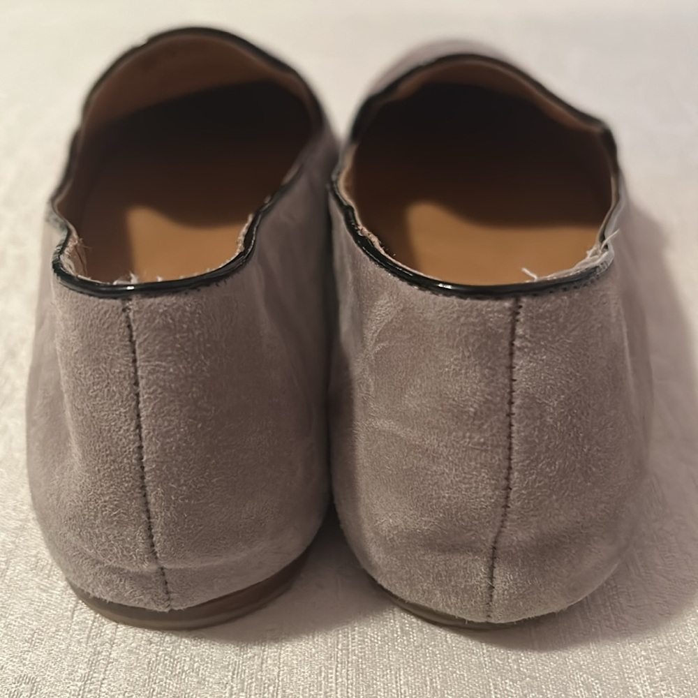 J.Crew ‘Addie’ Styled Women’s Gray Loafers Suede Slip On Flat Shoes Size 8 - Picture 7 of 14